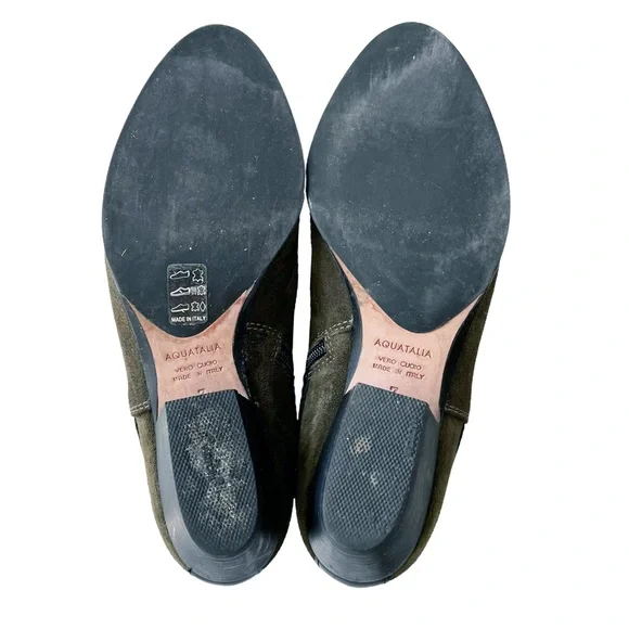 Aquatalia Faron Olive Suede Ankle Bootie7 Ankle Boots & Booties